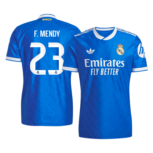 F. MENDY #23 Men's Real Madrid 2025/26 Player Version Third Away Soccer Jersey - Slim Fit