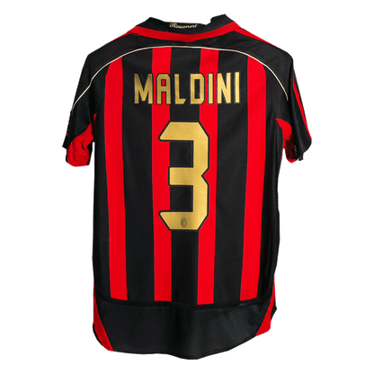 Retro MALDINI #3 Men's AC Milan 2006/07 Home Soccer Jersey