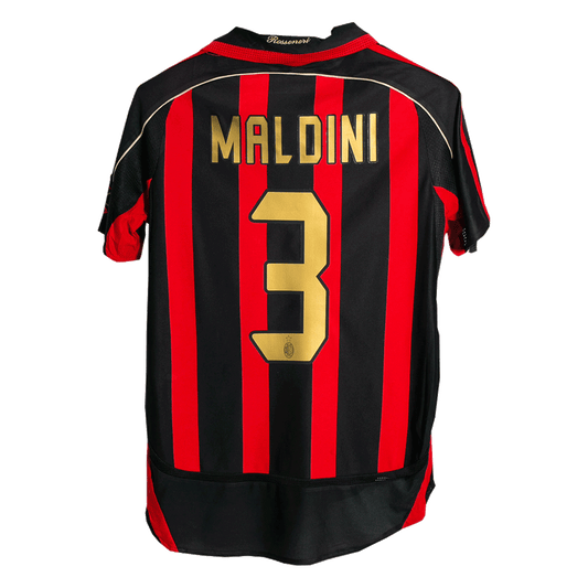 Retro MALDINI #3 Men's AC Milan 2006/07 Home Soccer Jersey
