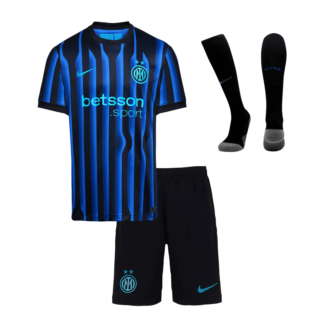 Kid's Inter Milan 2025/26 Home Soccer Jersey Full Kit