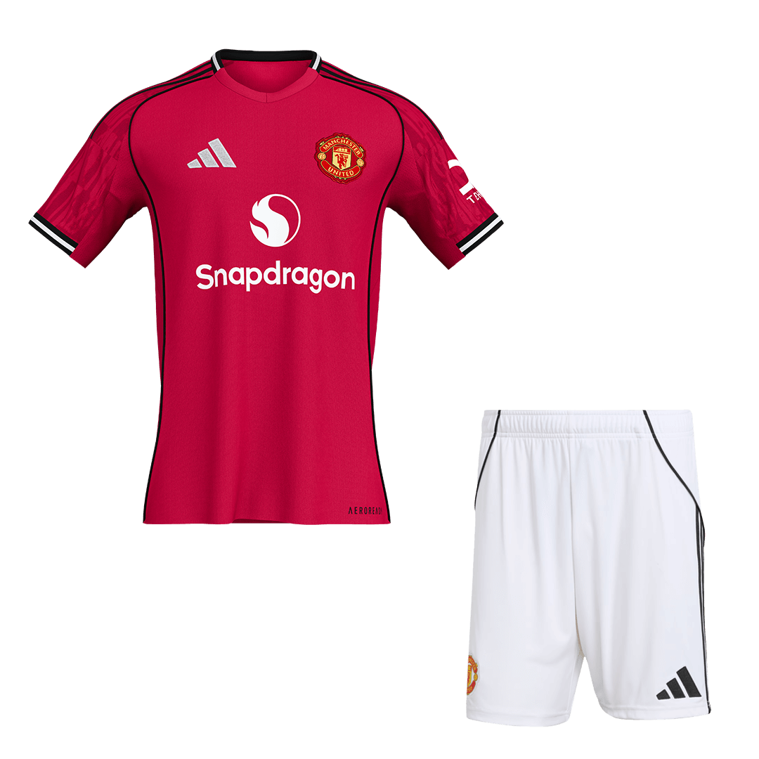 Men's Manchester United 2025/26 Home Soccer Jersey Kit [PREMIUM]