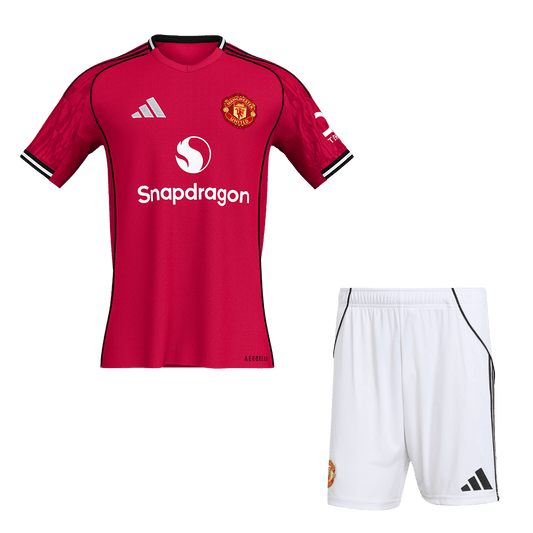 Men's Manchester United 2025/26 Home Soccer Jersey Kit [PREMIUM]