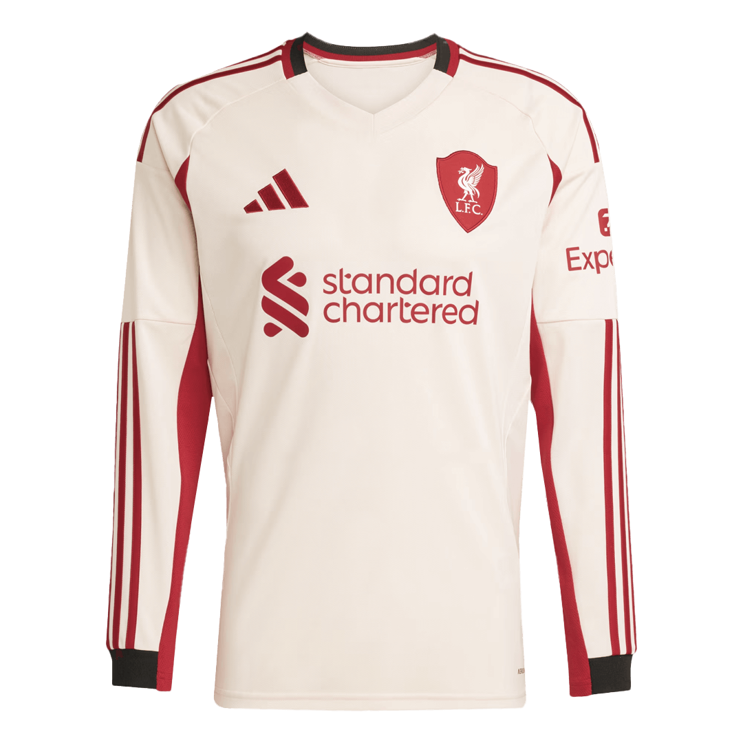 Men's Liverpool 2025/26 Away Long Sleeve Soccer Jersey