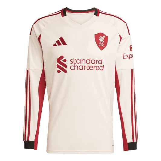 Men's Liverpool 2025/26 Away Long Sleeve Soccer Jersey