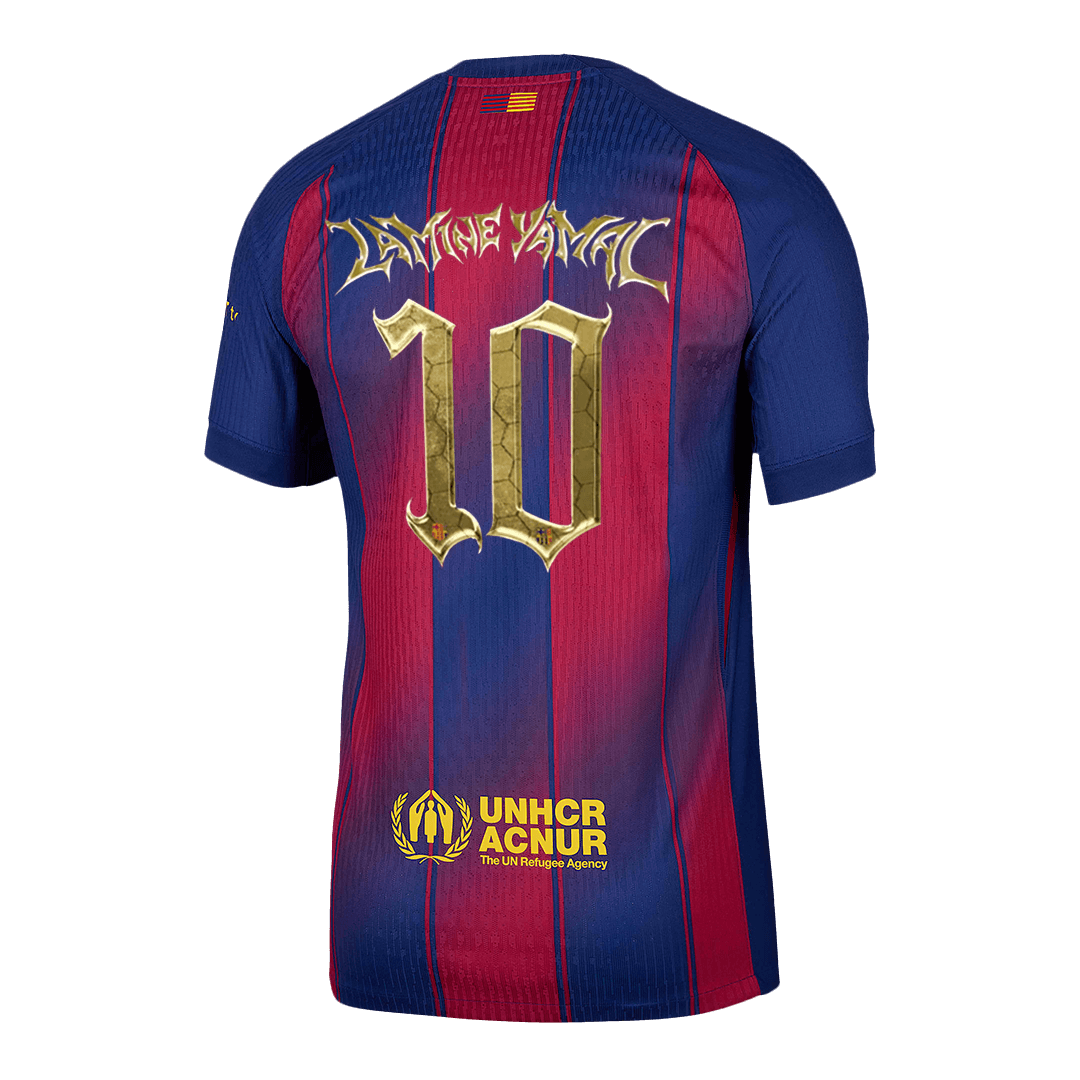 LAMINE YAMAL #10 Men's Barcelona 2025/26 Player Version Home Soccer Jersey - Slim Fit