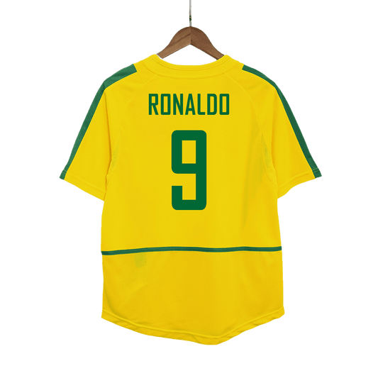 Retro RONALDO #9 Men's Brazil 2002/03 Home Soccer Jersey