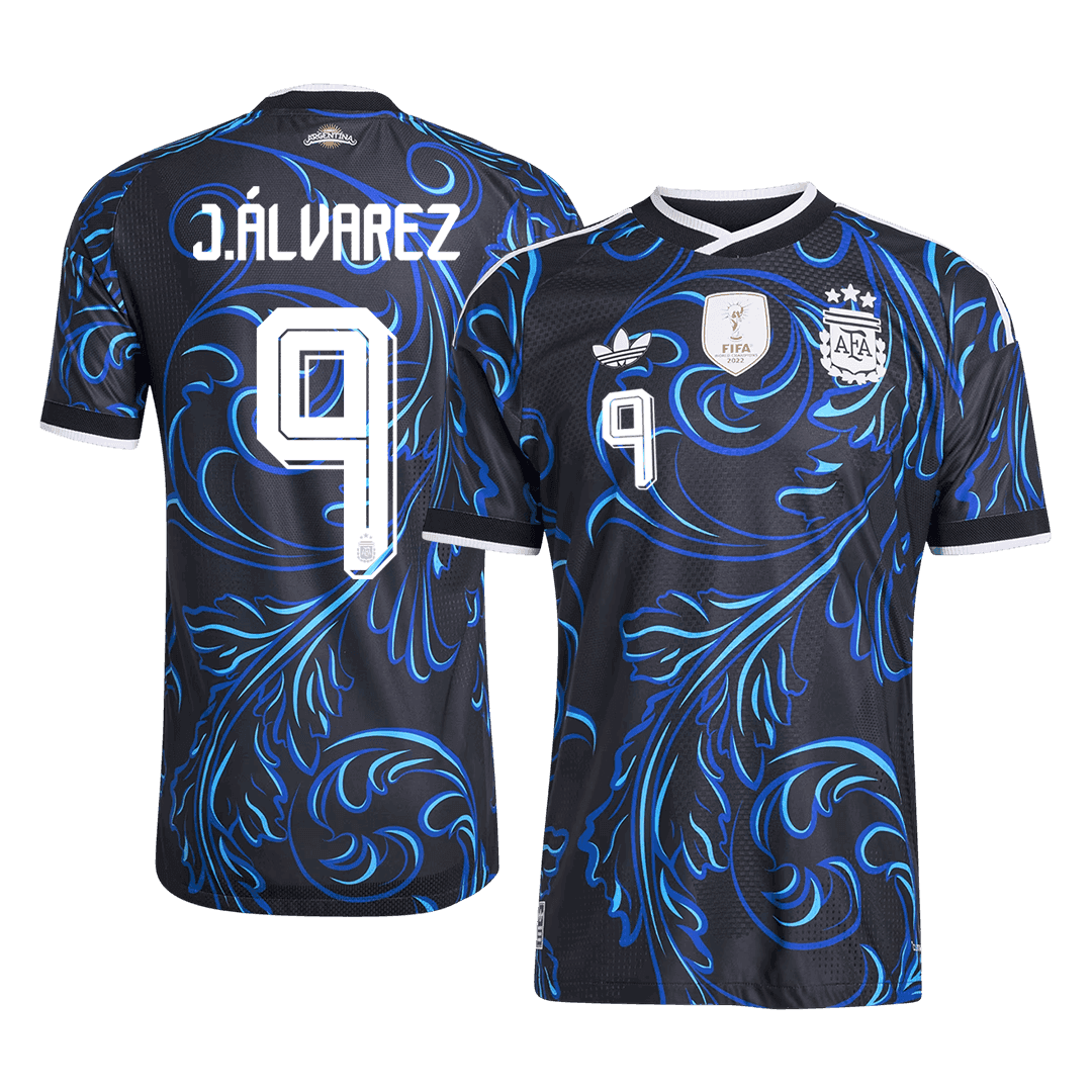 J. ÁLVAREZ #9 Men's Argentina World Cup 2026 Player Version Away Soccer Jersey - Slim Fit
