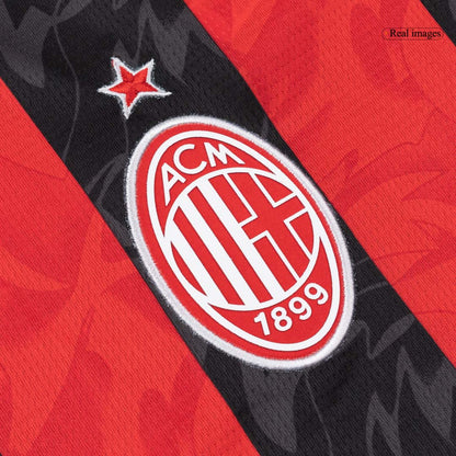 Men's AC Milan 2025/26 Home Long Sleeve Soccer Jersey