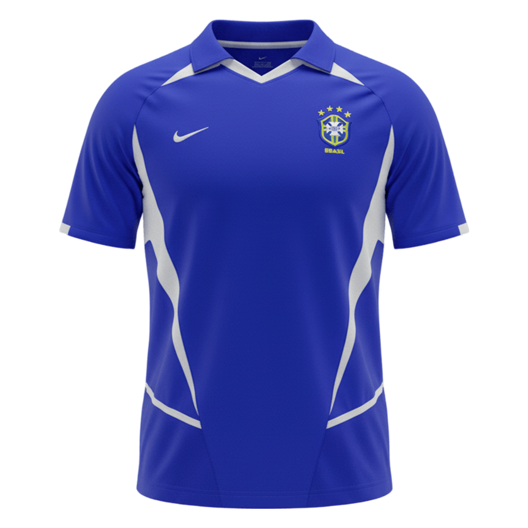 Retro Men's Brazil 2002 Away Soccer Jersey