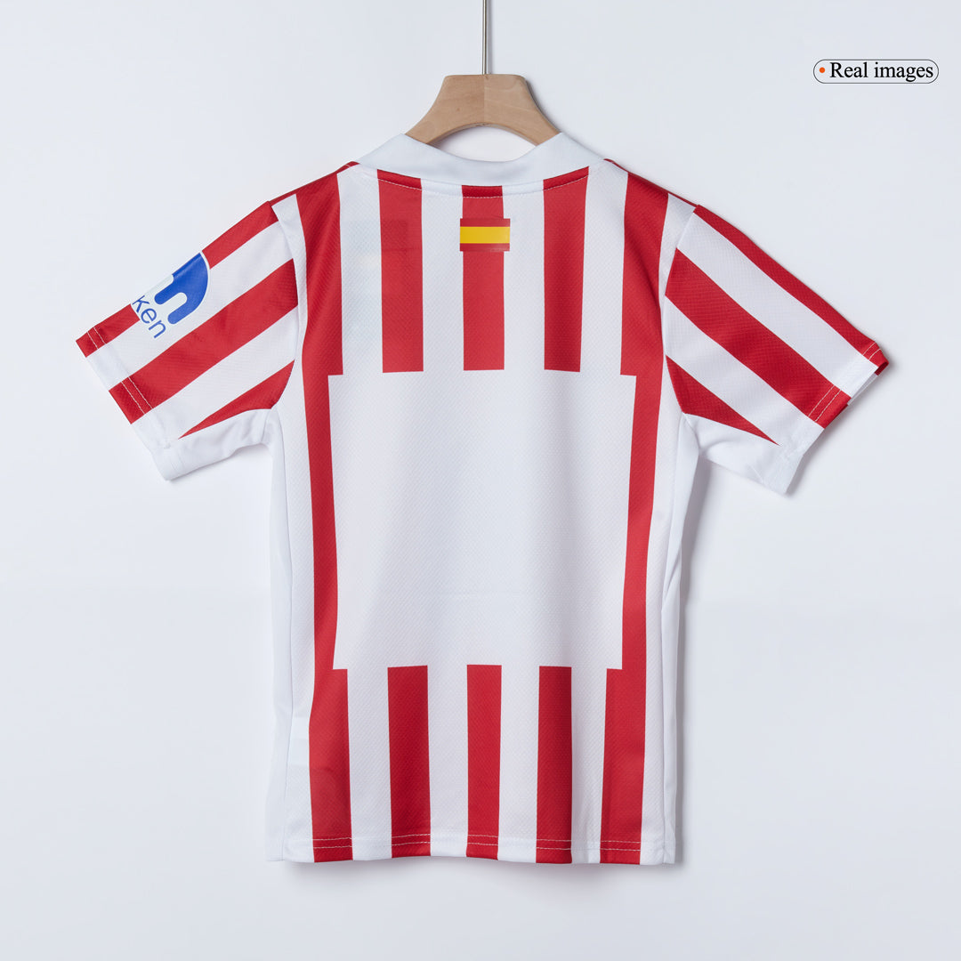 Kid's Atletico Madrid 2025/26 Home Soccer Jersey Kit