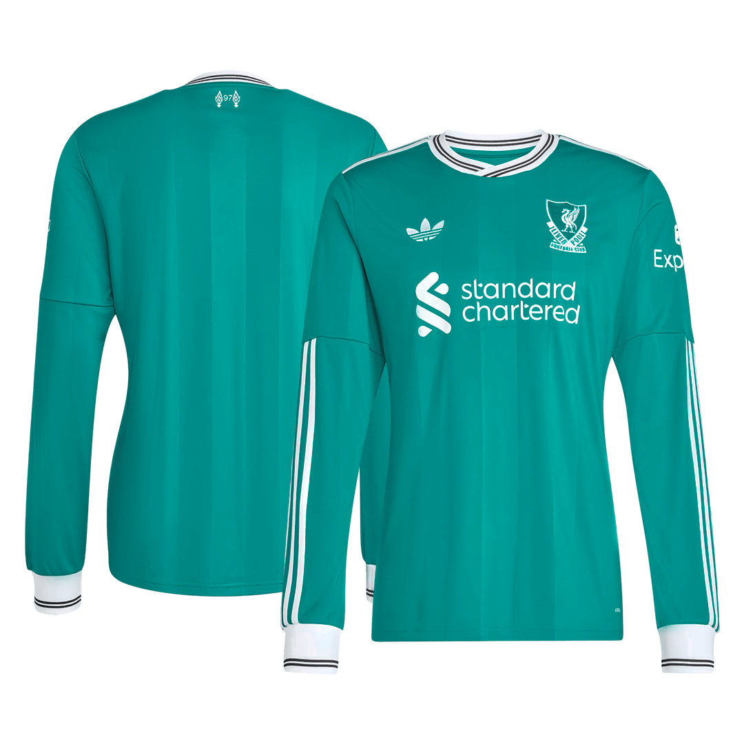 Men's Liverpool 2025/26 Third Away Long Sleeve Soccer Jersey