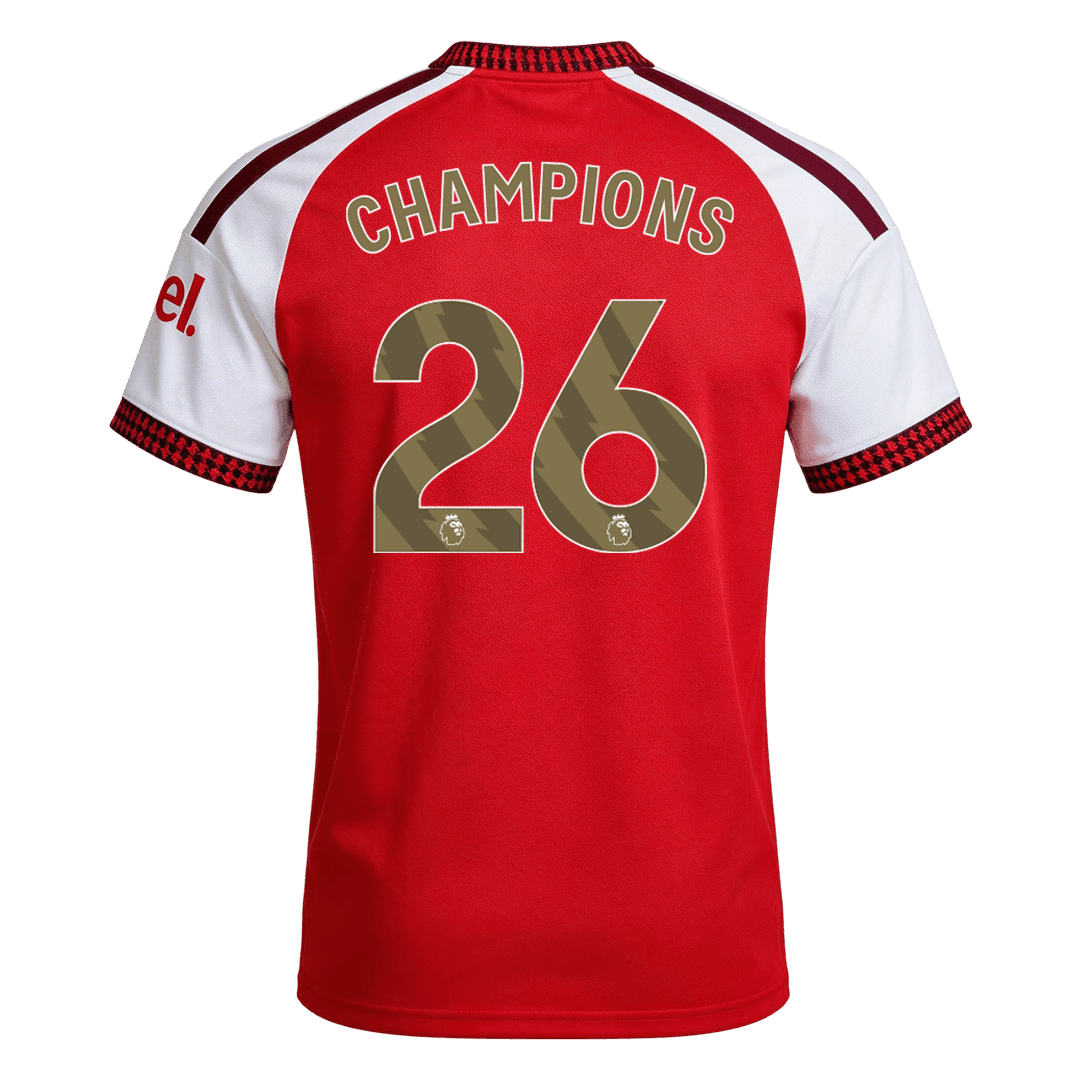 CHAMPIONS #26 Men's Arsenal 2026/27 Home Soccer Jersey