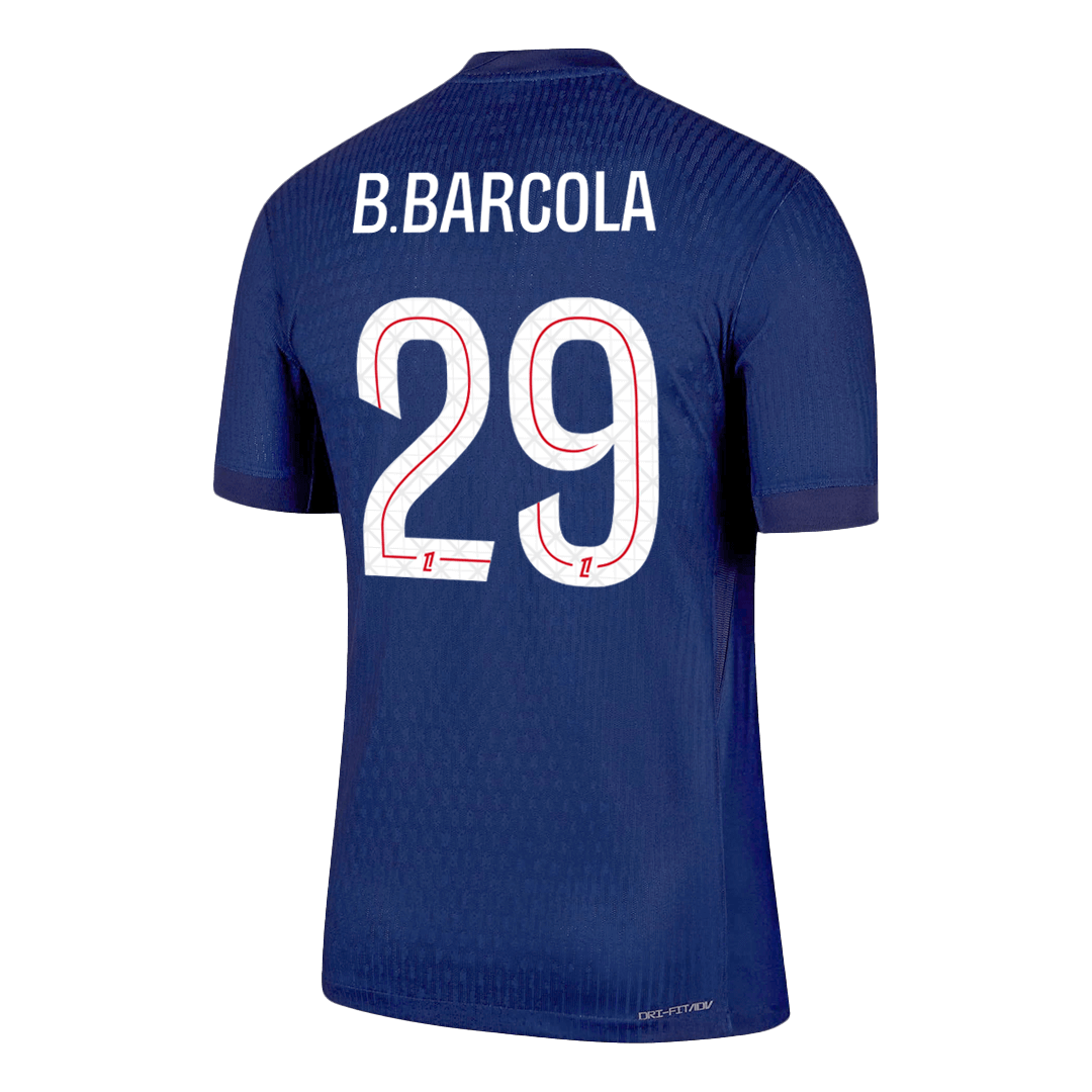 B.BARCOLA #29 Men's PSG 2025/26 Player Version Home Soccer Jersey - Slim Fit