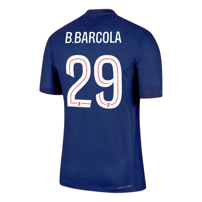 B.BARCOLA #29 Men's PSG 2025/26 Player Version Home Soccer Jersey - Slim Fit