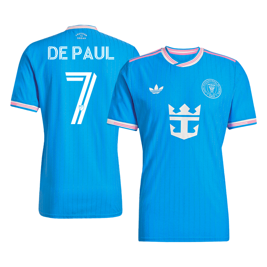 DE PAUL #7 Men's Inter Miami CF 2025 Player Version Third Away Soccer Jersey - Slim Fit
