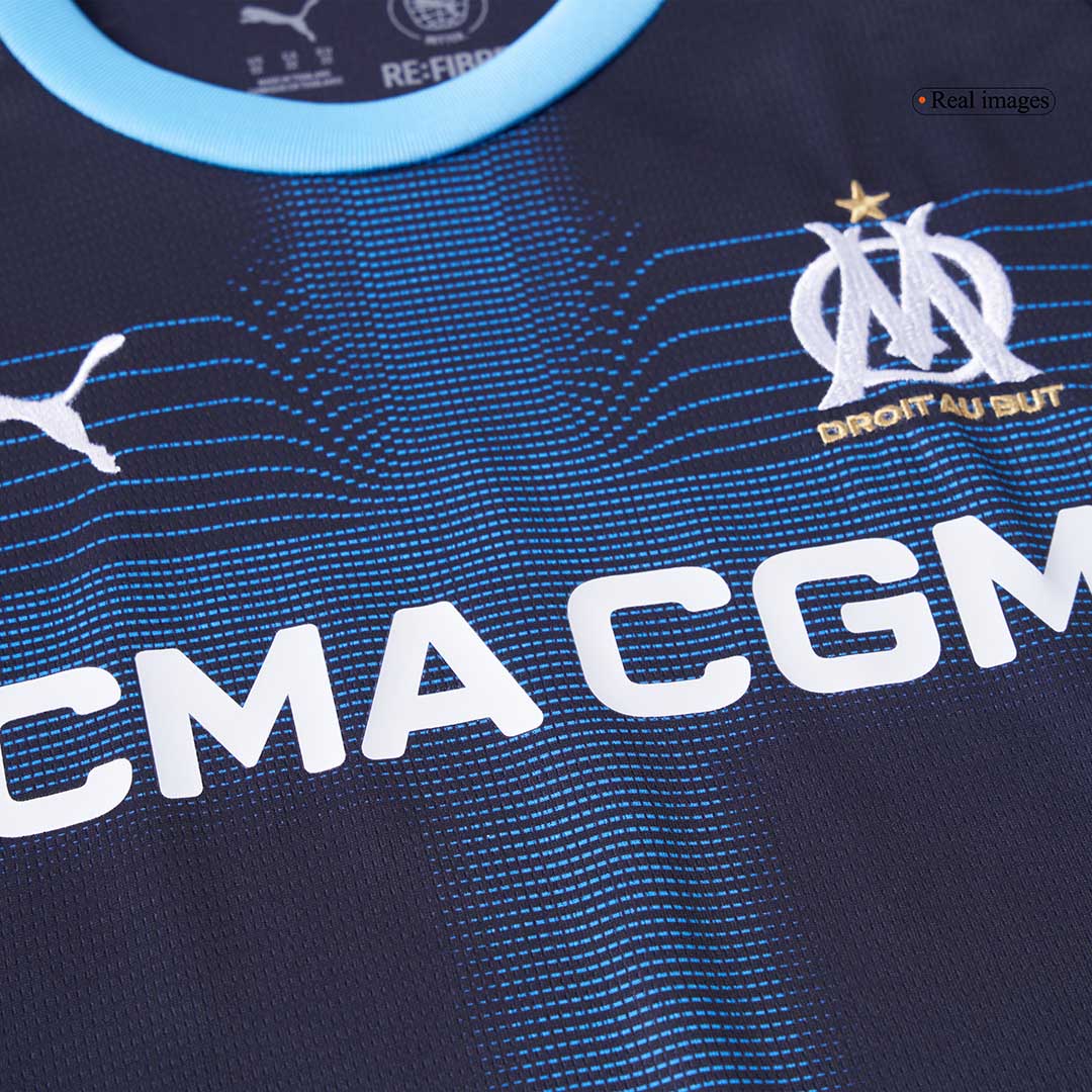 Kid's Marseille 2025/26 Away Soccer Jersey Kit