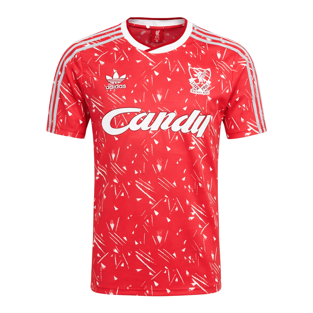 Retro Men's Liverpool 1989/91 Home Soccer Jersey