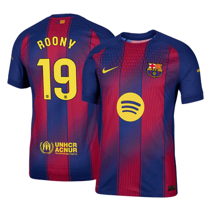 ROONY #19 Men's Barcelona 2025/26 Player Version Home Soccer Jersey - Slim Fit