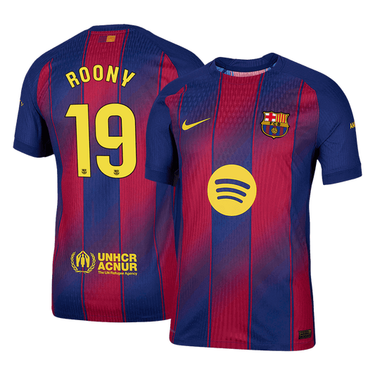 ROONY #19 Men's Barcelona 2025/26 Player Version Home Soccer Jersey - Slim Fit