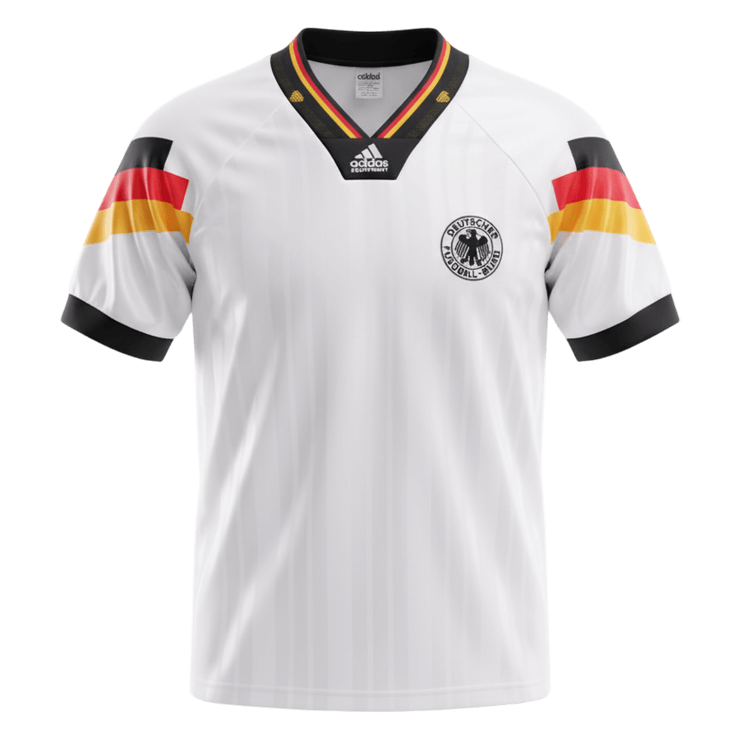 Retro Men's Germany 1992 Home Soccer Jersey