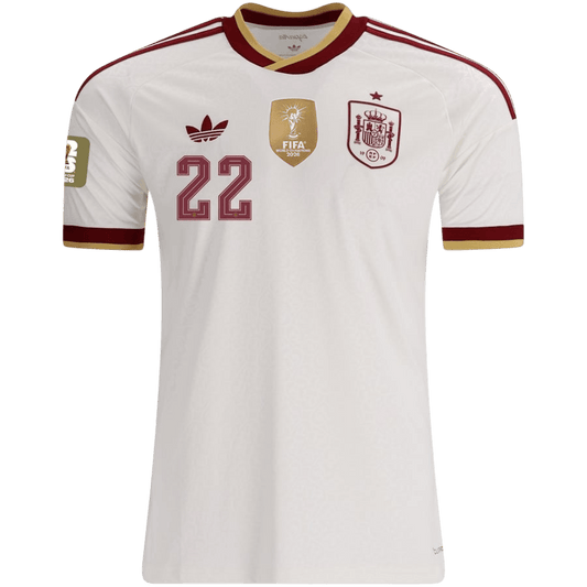 CUBARSÍ #22 Men's Spain World Cup 2026 Champion Edition Away Soccer Jersey