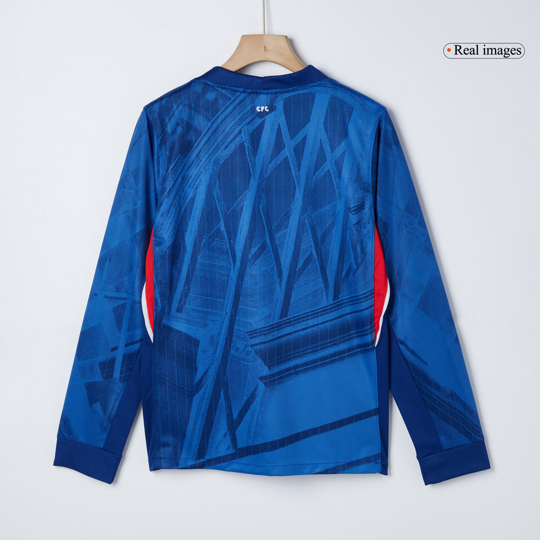 Men's Chelsea 2025/26 Home Long Sleeve Soccer Jersey
