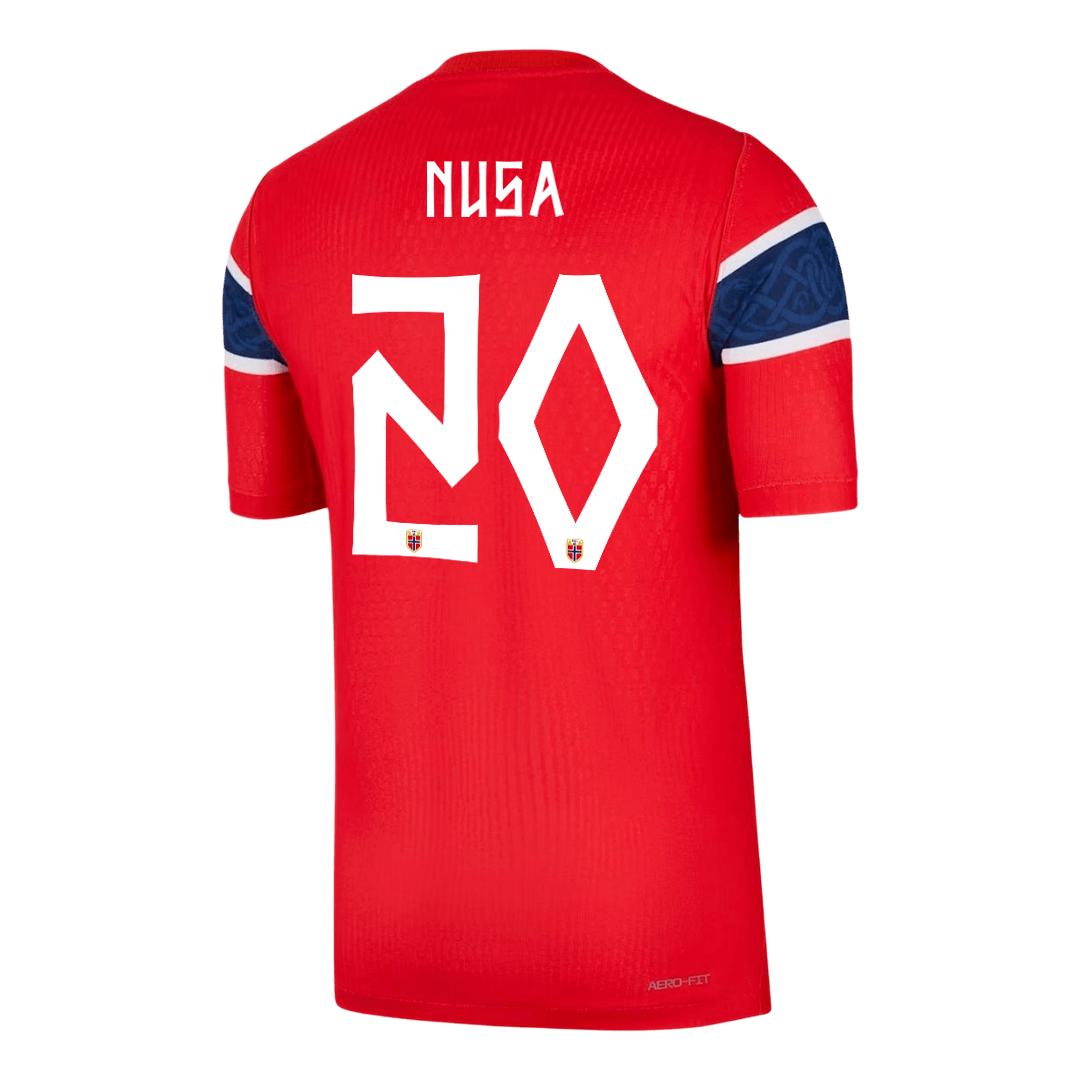 NUSA #20 Men's Norway World Cup 2026 Player Version Home Soccer Jersey - Slim Fit