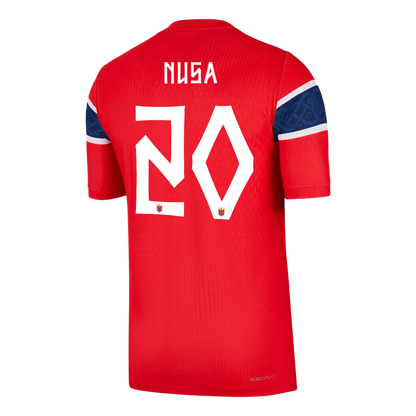 NUSA #20 Men's Norway World Cup 2026 Player Version Home Soccer Jersey - Slim Fit