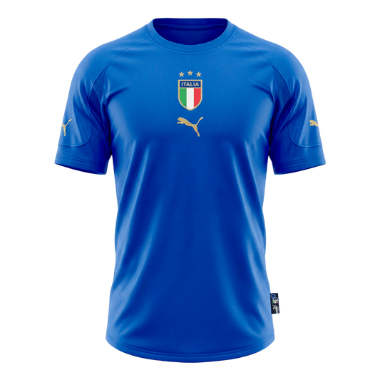 Retro Men's Italy 2004 Home Soccer Jersey
