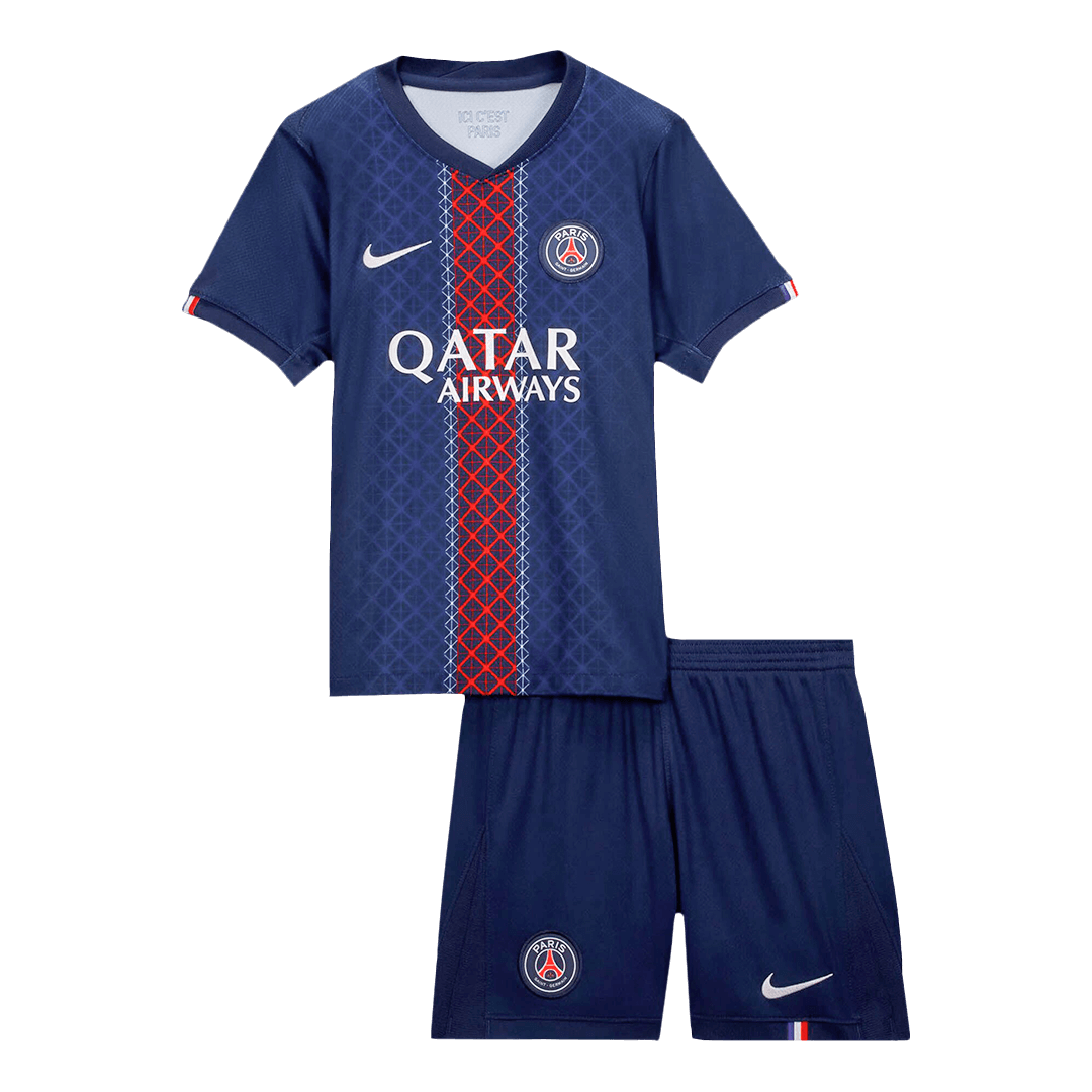 Kid's PSG 2025/26 Home Soccer Jersey Kit