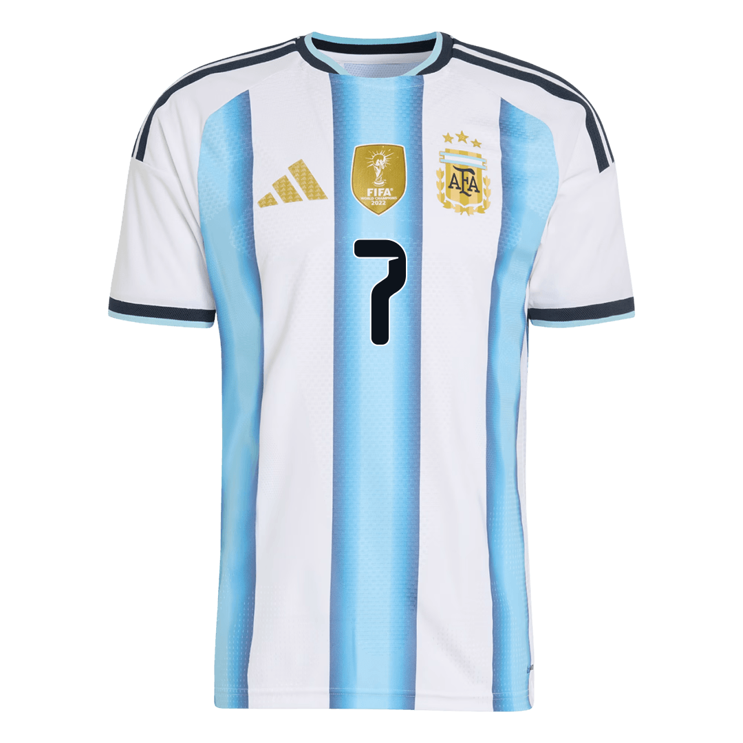 DE PAUL #7 Men's Argentina World Cup 2026 Player Version Home Soccer Jersey - Slim Fit