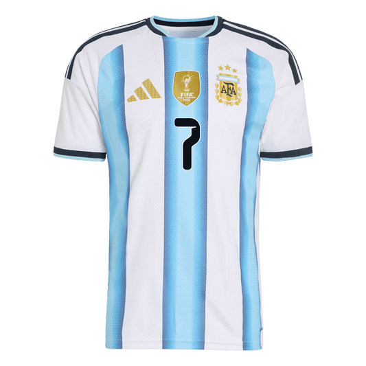 DE PAUL #7 Men's Argentina World Cup 2026 Player Version Home Soccer Jersey - Slim Fit