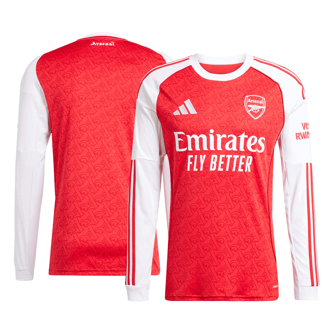 Men's Arsenal 2025/26 Home Long Sleeve Soccer Jersey