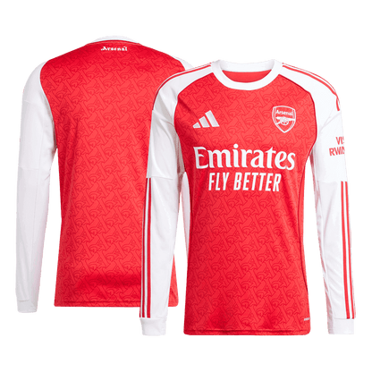 Men's Arsenal 2025/26 Home Long Sleeve Soccer Jersey