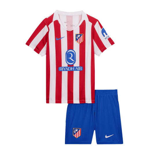 Kid's Atletico Madrid 2025/26 Home Soccer Jersey Kit