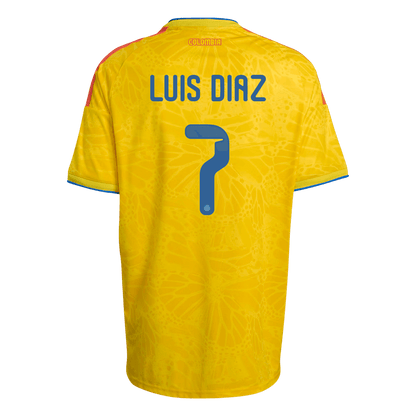 LUIS DíAZ #7 Men's Colombia World Cup 2026 Home Soccer Jersey