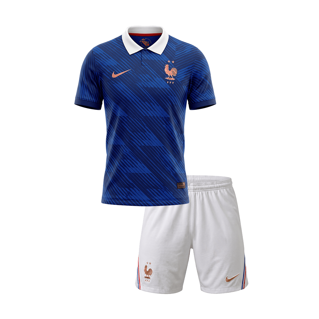 Kid's France World Cup 2026 Home Soccer Jersey Kit