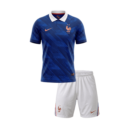 Kid's France World Cup 2026 Home Soccer Jersey Kit