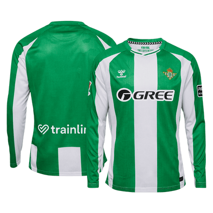 Men's Real Betis 2025/26 Home Long Sleeve Soccer Jersey