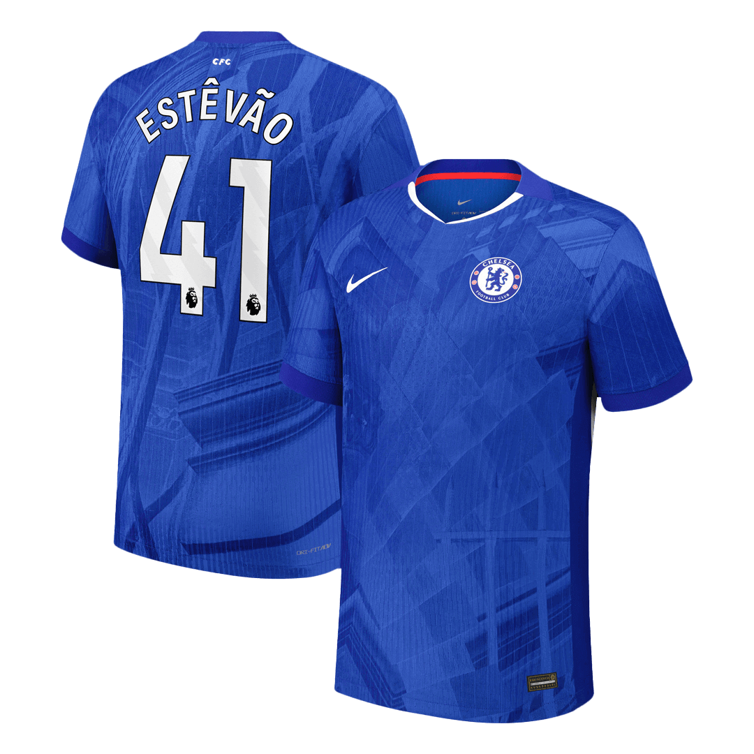 ESTÊVÃO #41 Men's Chelsea 2025/26 Player Version Home Soccer Jersey - Slim Fit