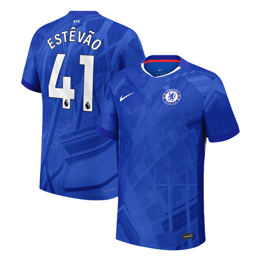 ESTÊVÃO #41 Men's Chelsea 2025/26 Player Version Home Soccer Jersey - Slim Fit