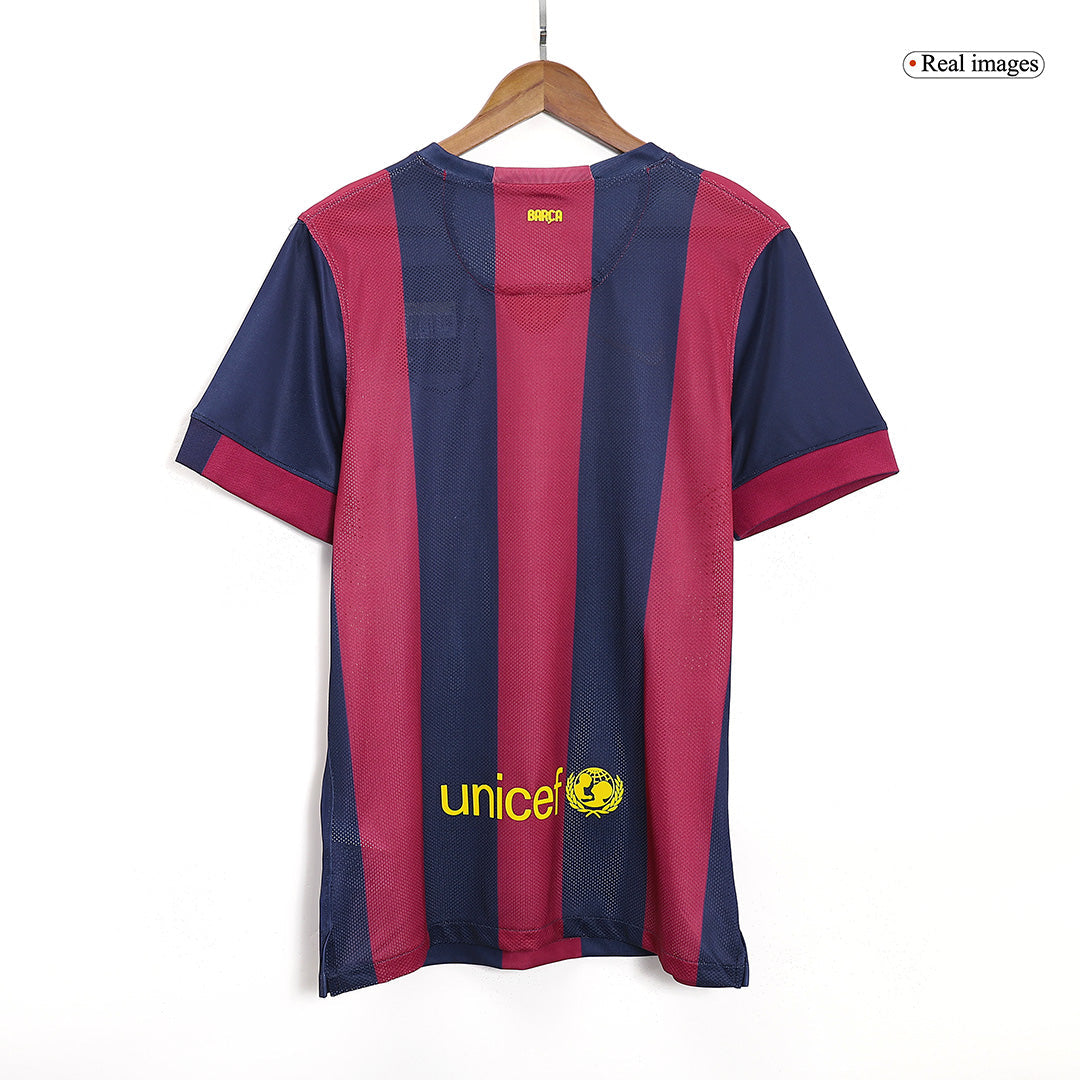 Retro NEYMAR JR #11 Men's Barcelona 2014/15 Home Soccer Jersey
