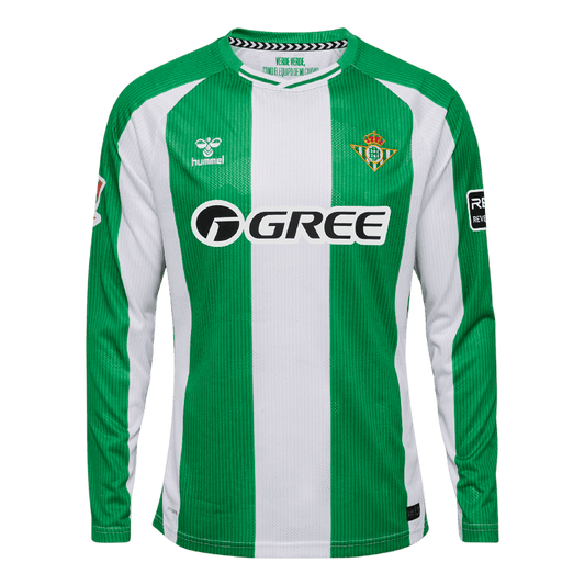 Men's Real Betis 2025/26 Home Long Sleeve Soccer Jersey
