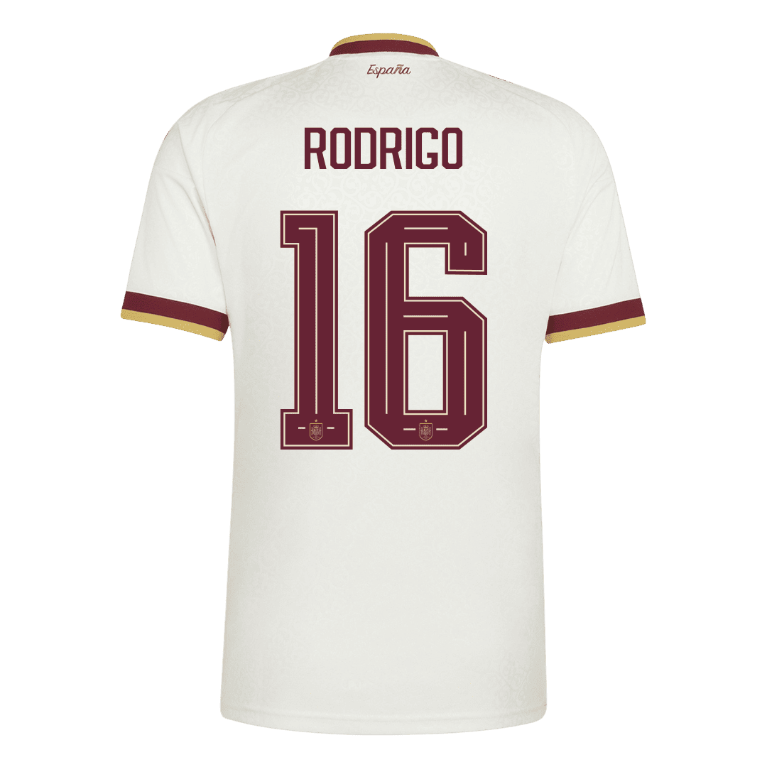 RODRIGO #16 Men's Spain World Cup 2026 Champion Edition Away Soccer Jersey