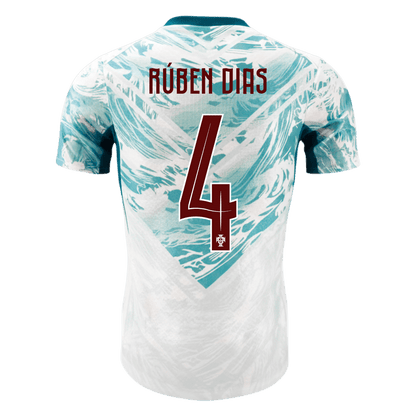 RÚBEN DIAS #4 Men's Portugal World Cup 2026 Player Version Away Soccer Jersey - Slim Fit