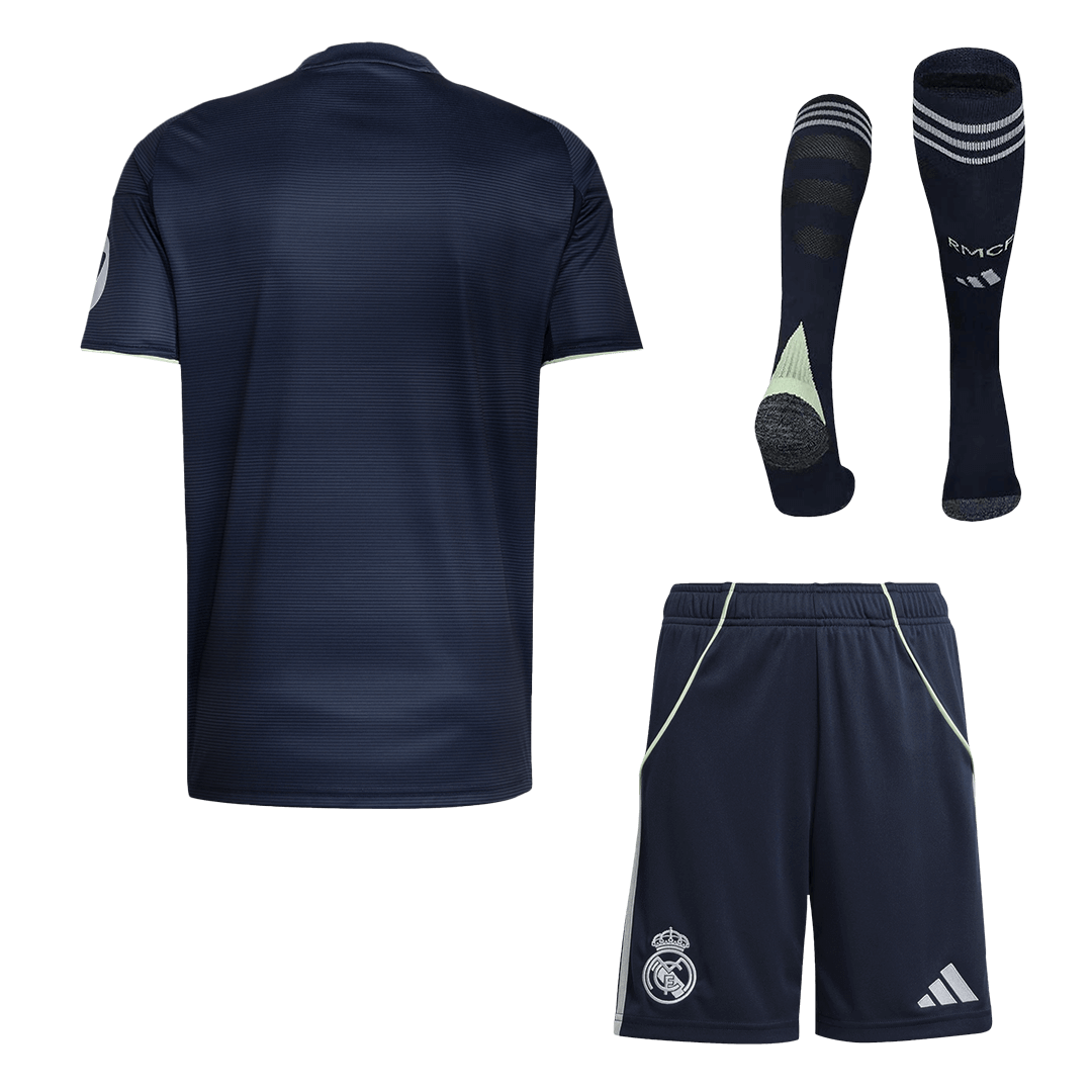 Men's Real Madrid 2025/26 Away Soccer Jersey Full Kit [PREMIUM]