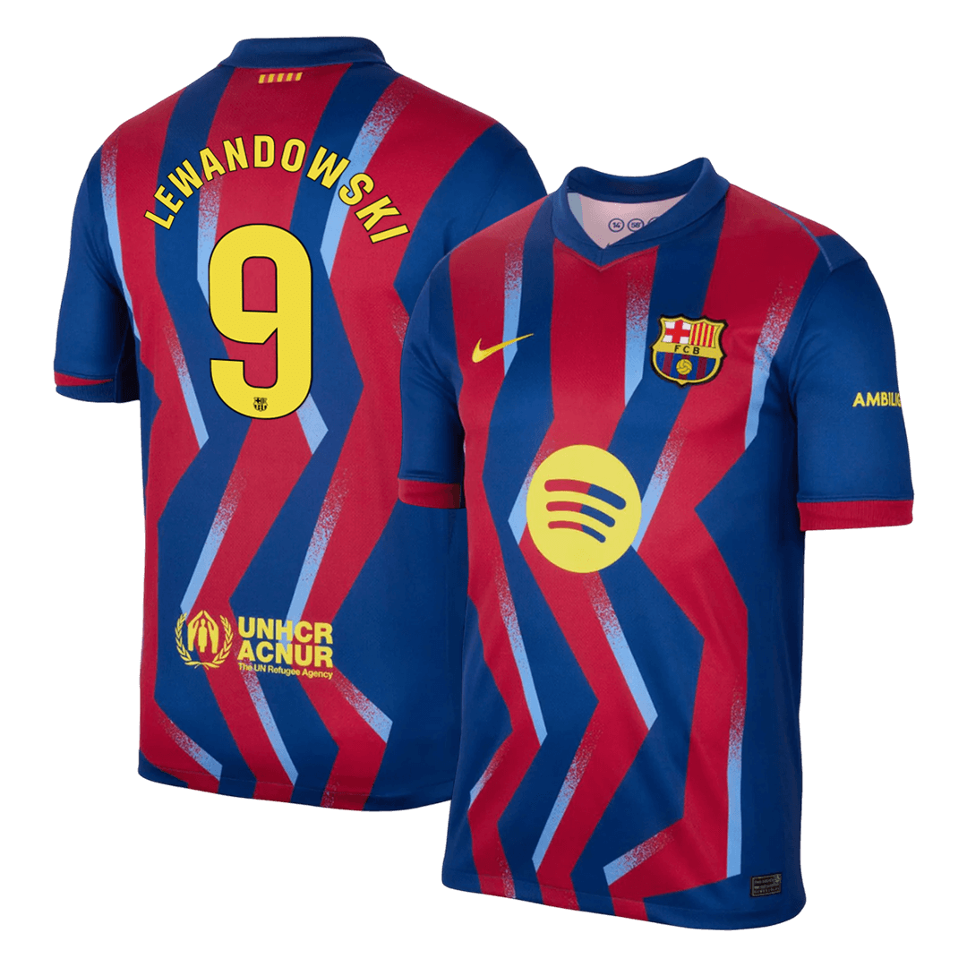LEWANDOWSKI #9 Men's Barcelona 2025/26 Fourth Away Soccer Jersey