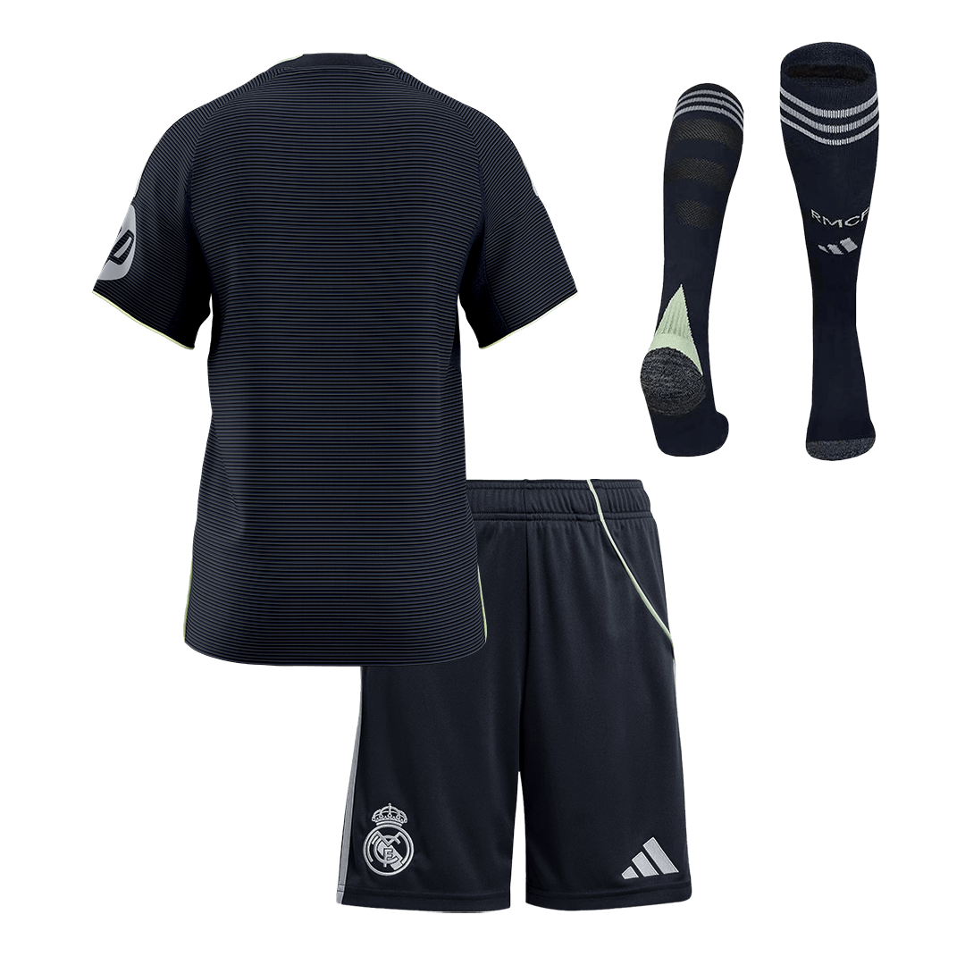 Kid's Real Madrid 2025/26 Away Soccer Jersey Full Kit [PREMIUM]