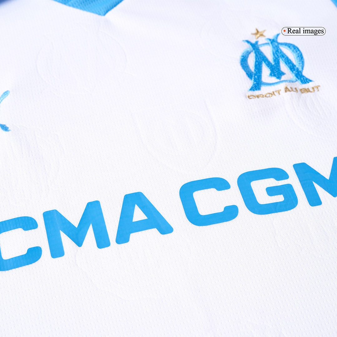 Kid's Marseille 2025/26 Home Soccer Jersey Kit