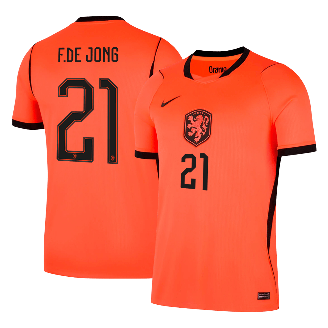 F.DE JONG #21 Men's Netherlands World Cup 2026 Home Soccer Jersey